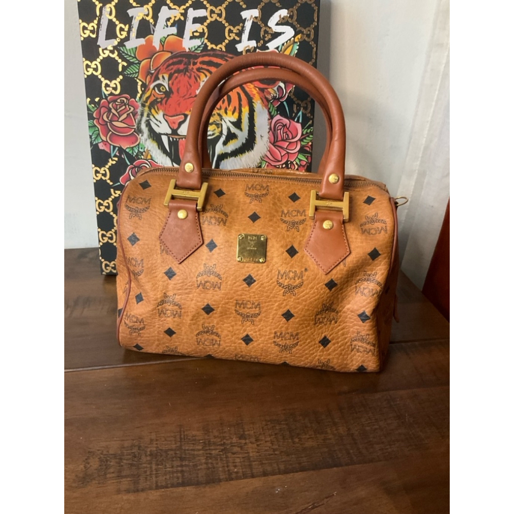 MCM Brown Satchel Bag